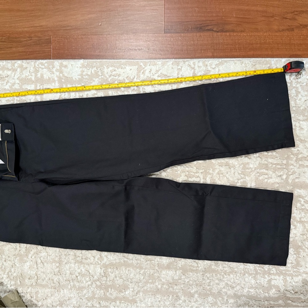 Black Straight-Leg Pants